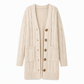 🌸Women's Long Single Breasted Knitted Cardigan Sweater Casual Outerwear Coat for Autumn and Winter