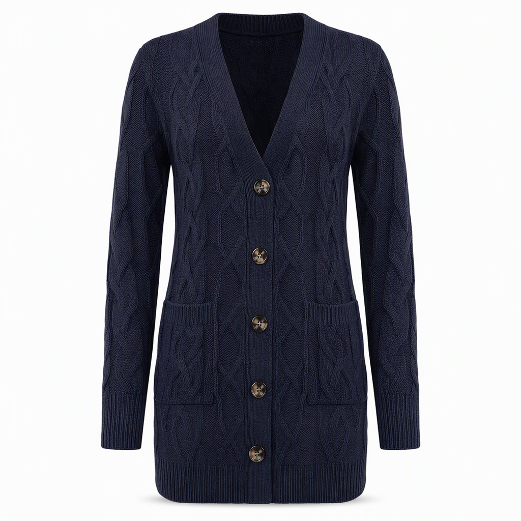 🌸Women's Long Single Breasted Knitted Cardigan Sweater Casual Outerwear Coat for Autumn and Winter
