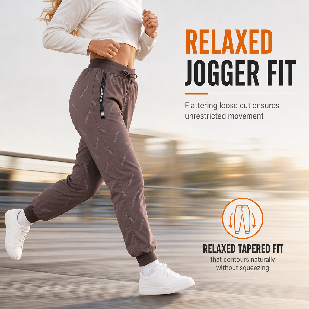 Unisex Loose Fit Sherpa Fleece Lined Joggers Warm Winter Casual Pants with Zipper Pockets