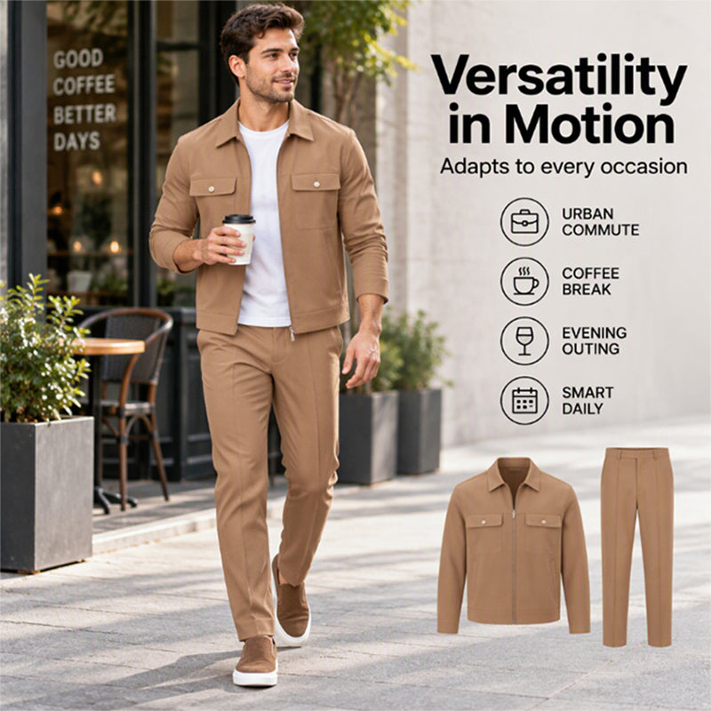 ☁️Comfortable & Versatile, Everyday Wear – Men's Casual Jacket & Pants Set ✨