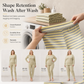 Women's Striped Color Block Crew Neck Long Sleeve Top and Pants Slim Fit Casual Loungewear Workout Set