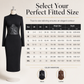 Women's Crew Neck Long Sleeve Patchwork Slim Fit Bodycon Pullover Dress