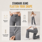 Women's Retro High Waisted Curved Leg Jeans