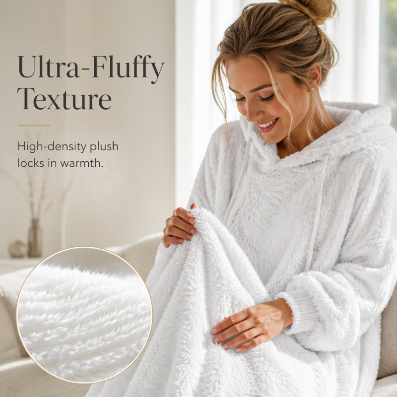 ❄️Winter Hot Sale 50% OFF🔥Women’s Casual Plush Hooded Lounge Dress