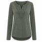 Women's Bohemian Lace V Neck Long Sleeve Loose Fit Blouse