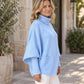 🔥Limited time offer✨Women's Turtleneck Batwing Sleeve Knit Sweater