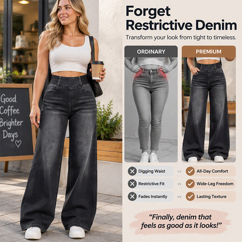 Women's Casual Stretch Wide-Leg Jeans