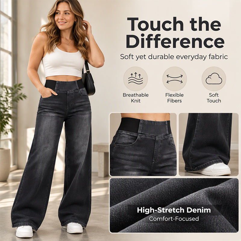 Women's Casual Stretch Wide-Leg Jeans