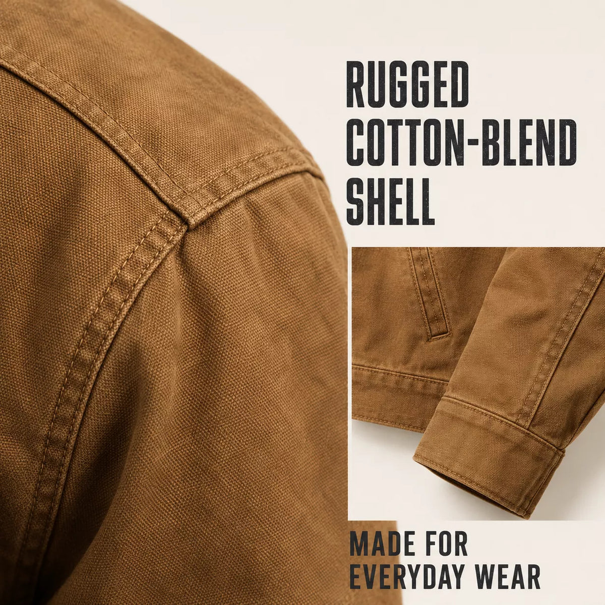 ⏰ Last Day of the Sale ✨Men’s Plush-Lined Hooded Work Jacket