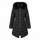 Women Mid-Length Slim Fit Winter Padded Coat with Large Fur Collar Outerwear
