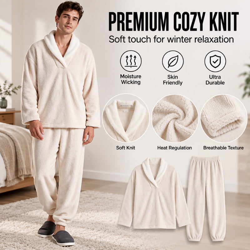 Men's Cozy Thermal Fluffy Pajama Set