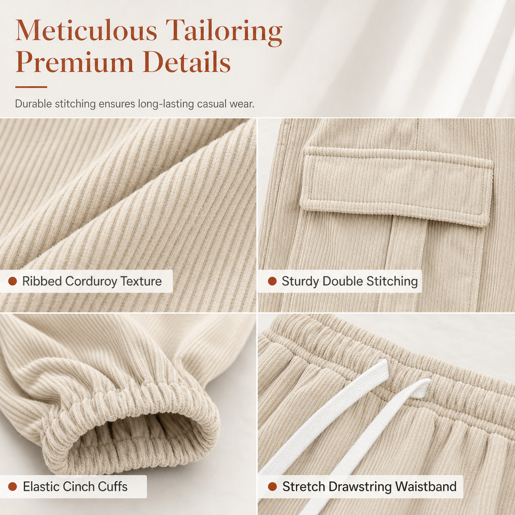 Women's Casual Corduroy Jogger Pants