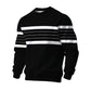Men's Casual Crewneck Striped Sweatshirt