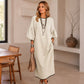 Women's Textured Knit Puff Sleeve Midi Dress
