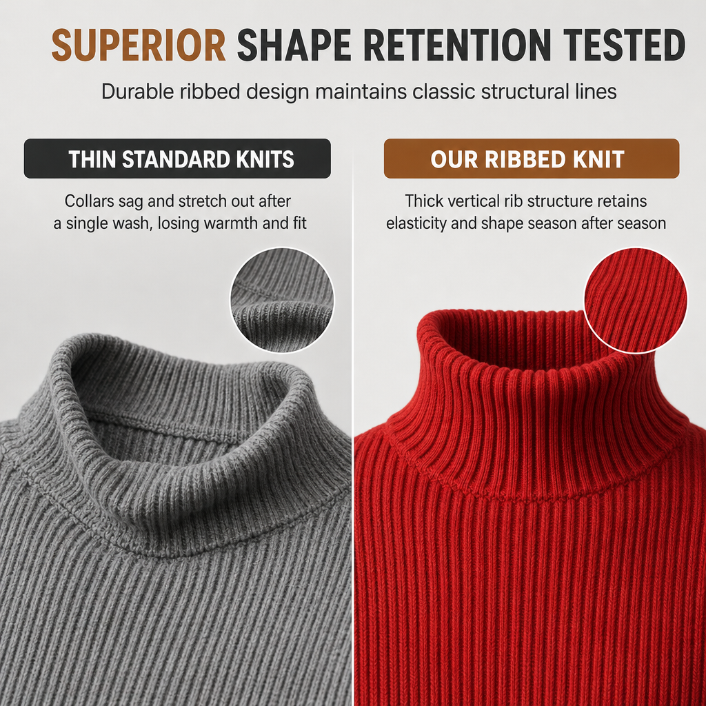 Men's Slim Fit Knit Turtleneck Sweater
