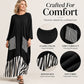 Women's Striped Patchwork Long Sleeve Maxi Dress