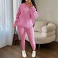 Women's Casual Ribbed Knitwear 2-Piece Set