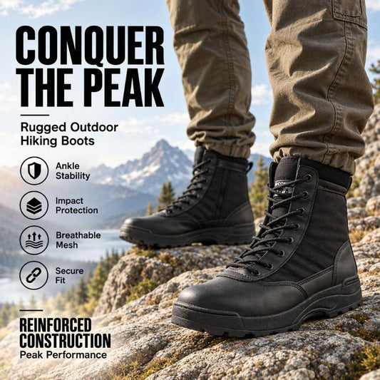 🥾 Unisex Outdoor High-Top Tactical Combat Boots ✨ – Durable & All-Terrain | Free Shipping 🚚