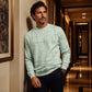Men's Casual Crewneck Line Print Sweatshirt