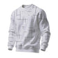 Men's Casual Crewneck Line Print Sweatshirt