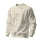 Men's Casual Crewneck Line Print Sweatshirt