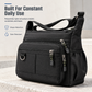Men's Large Capacity Crossbody Bag Durable Multi Pocket Business Casual Shoulder Bag