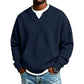 Men's Casual Waffle Knit Sweatshirt