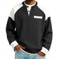 Men's Casual Color-Block Waffle Knit Henley Top