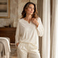👚 Flattering Neckline, Easy Everyday Comfort | Women's Casual Notch V-Neck Long Sleeve Top