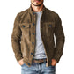 🧥 Retro Ribbed Texture, Structured Collar Detail | Men's Vintage-Style Corduroy Stand Collar Jacket