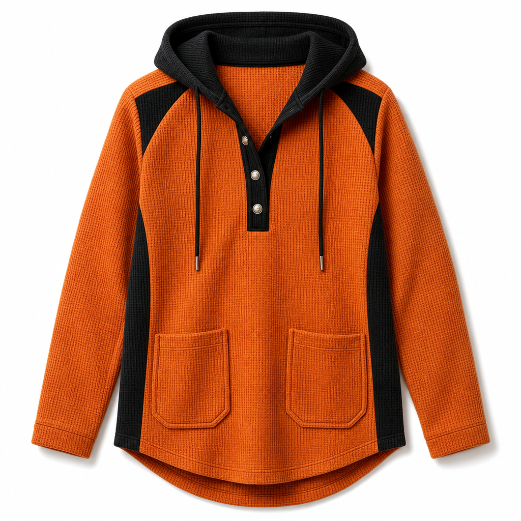 Women's Casual Knit V-Neck Sweatshirt