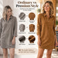 Women's Elegant Faux Suede Shirt Dress